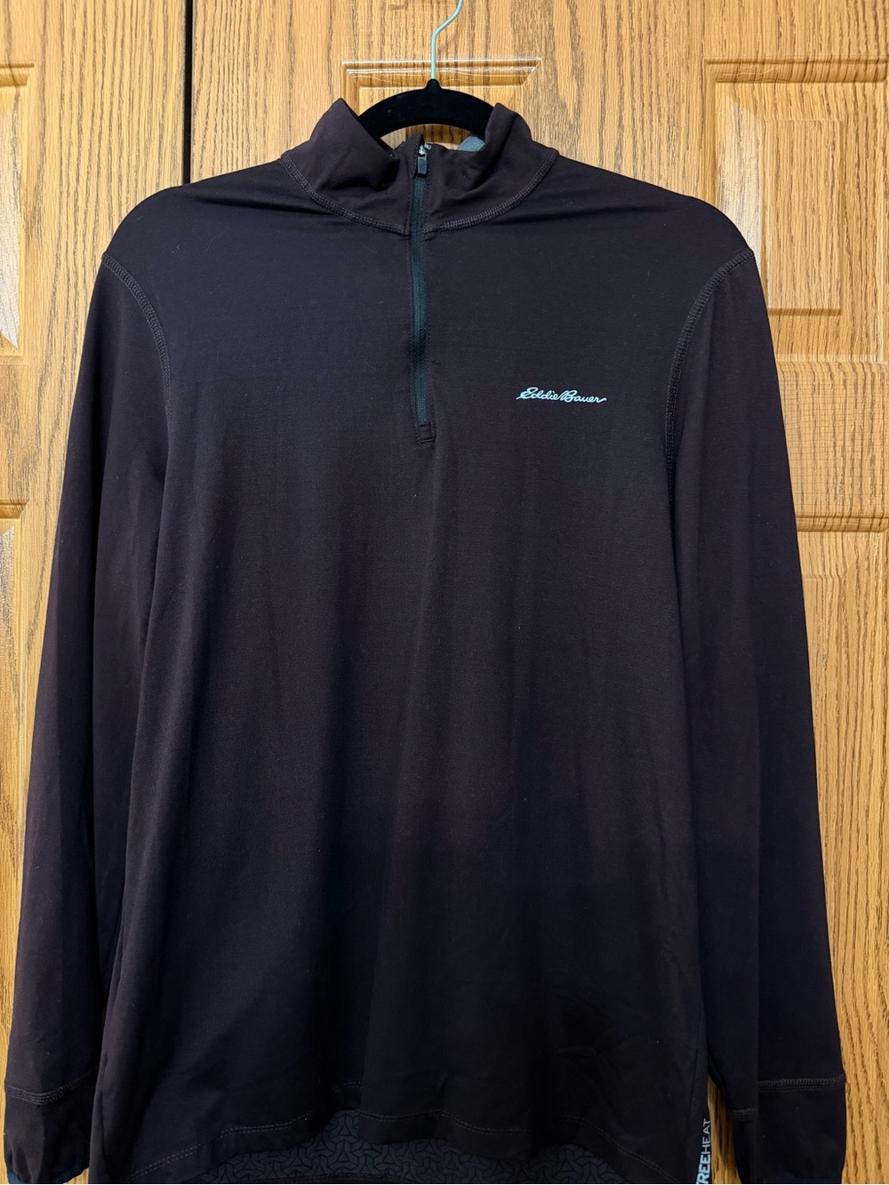 Eddie Bauer Men's Dark Brown Half-Zip Pullover Sweater